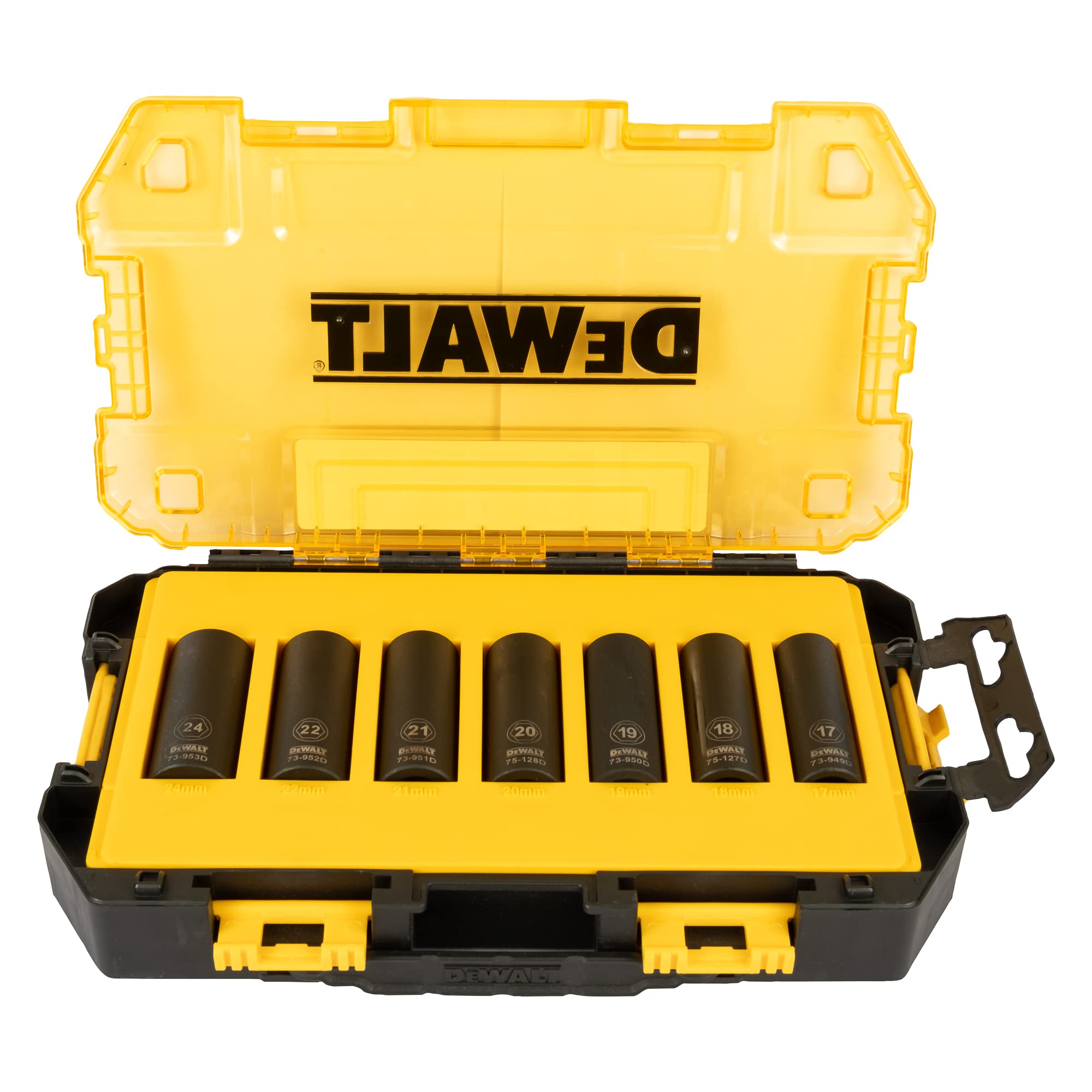 DEWALT DWMT74737-0 Set di chiavi a bussola metriche a impatto profondo, 1/2", 7 pezzi
