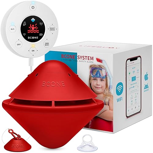 BCone Alarme de Sécurité pour Piscine Flottante Connectée, Sirène Puissante,