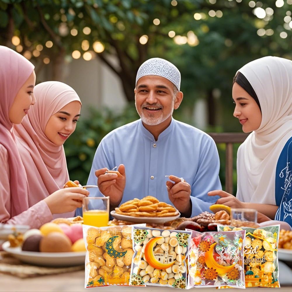 100 PCS Eid Goodie Bags - Ramadan & Eid Gift Bags (4x4) - Image 6