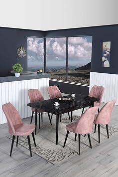 6 Ki ilik A l r Masa Sandalye Tak m  Mutfak Masas  Tak m  Yemek Masas  Salon Masas
