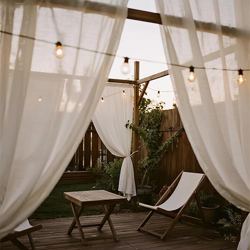 Miniatura 18 de RTTY Tira de luces LED G40 para exteriores de 150 pies, con 75 bombillas de globo de plástico, inastillables, impermeables, conectables, para colgar