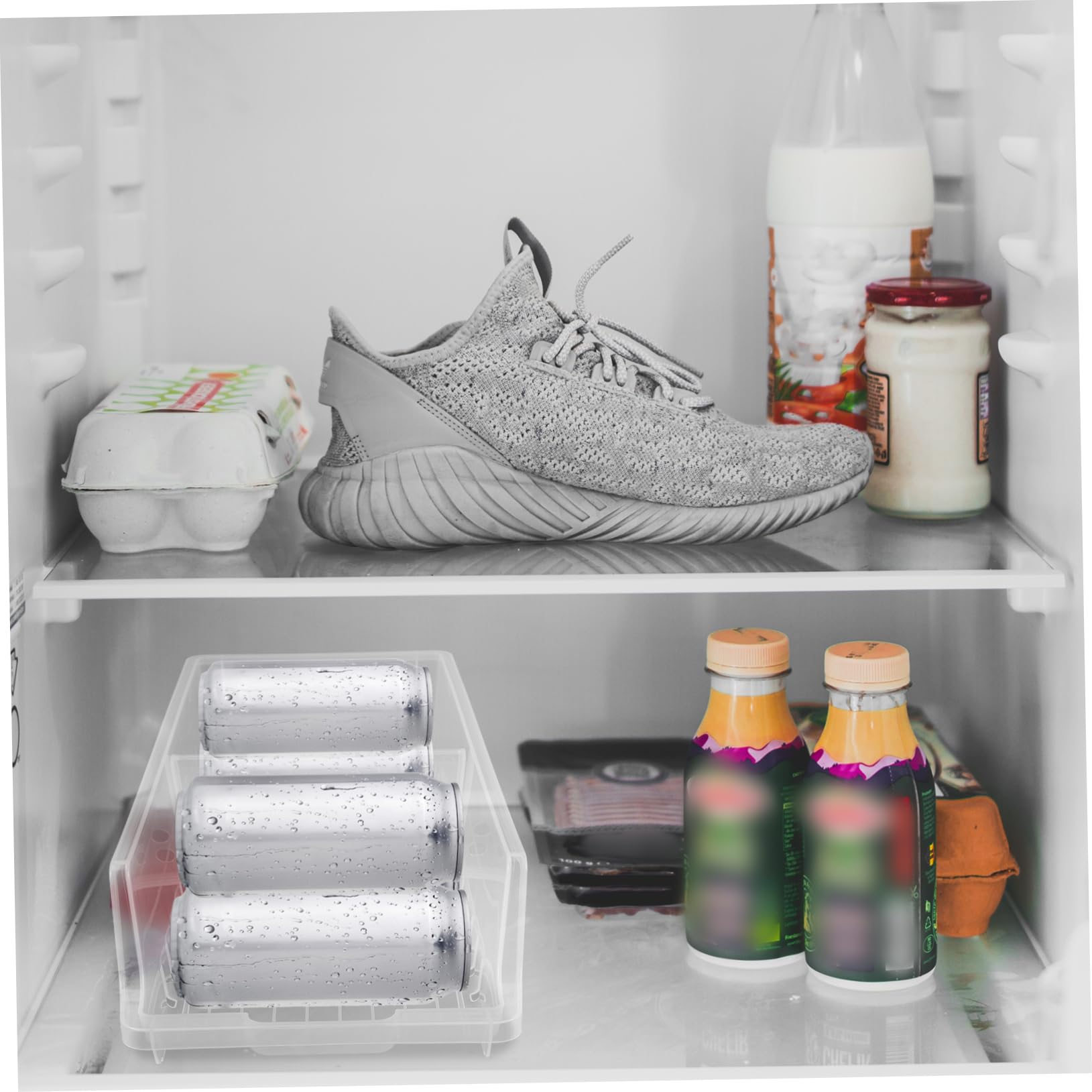 UKCOCO Dispensador De Latas Nevera Organizador De Refrigerador Contenedor De Alimentos