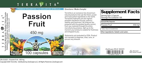 Miniatura 3 de Maracuyá - 450 mg (100 Cápsulas, ZIN 524221) - Paquete de 2