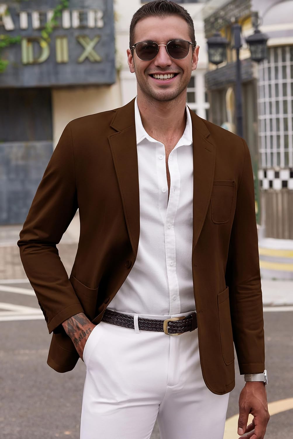 COOFANDY Men's Smart Wash Blazer Regular Fit Cotton Sport Coat Casual Suit Jacket - Image 4