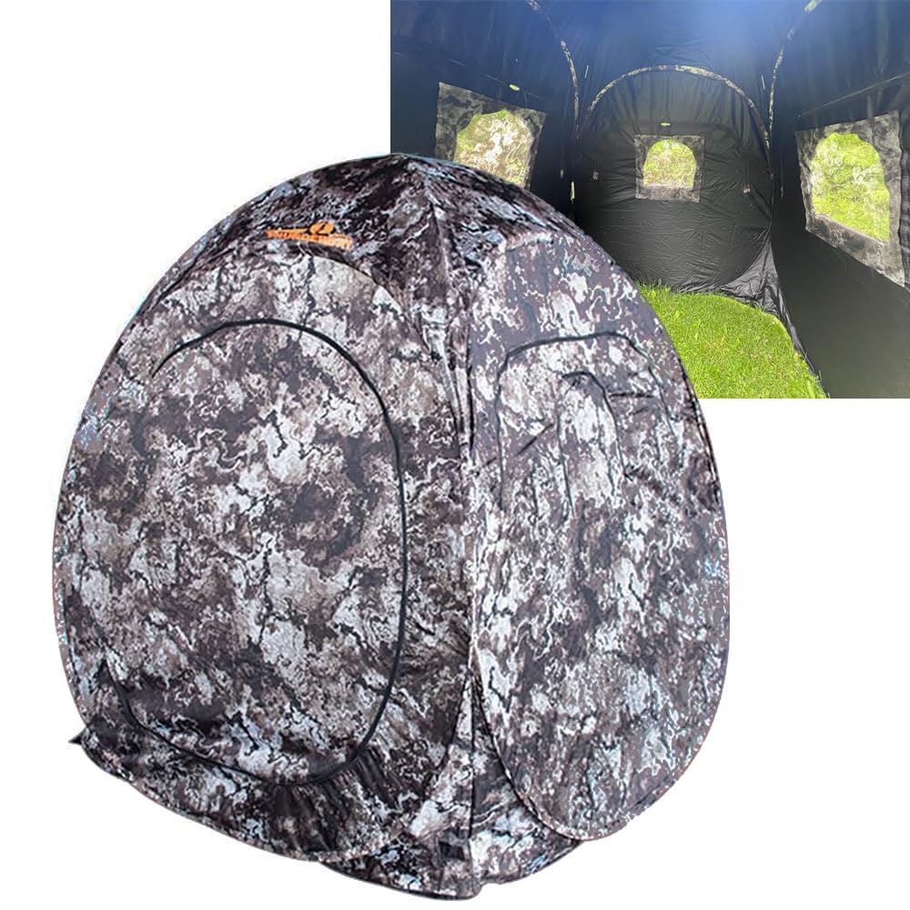 THUNDERBAY Hunting Blind, 1-2 Person Deer Hunting Pop Up Ground Tent