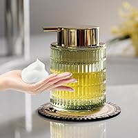 Vista 20 de Dispensador de jabón espumoso, paquete de 2, dispensador de jabón de manos de espuma para baño, cocina, botellas de vidrio transparente recargables