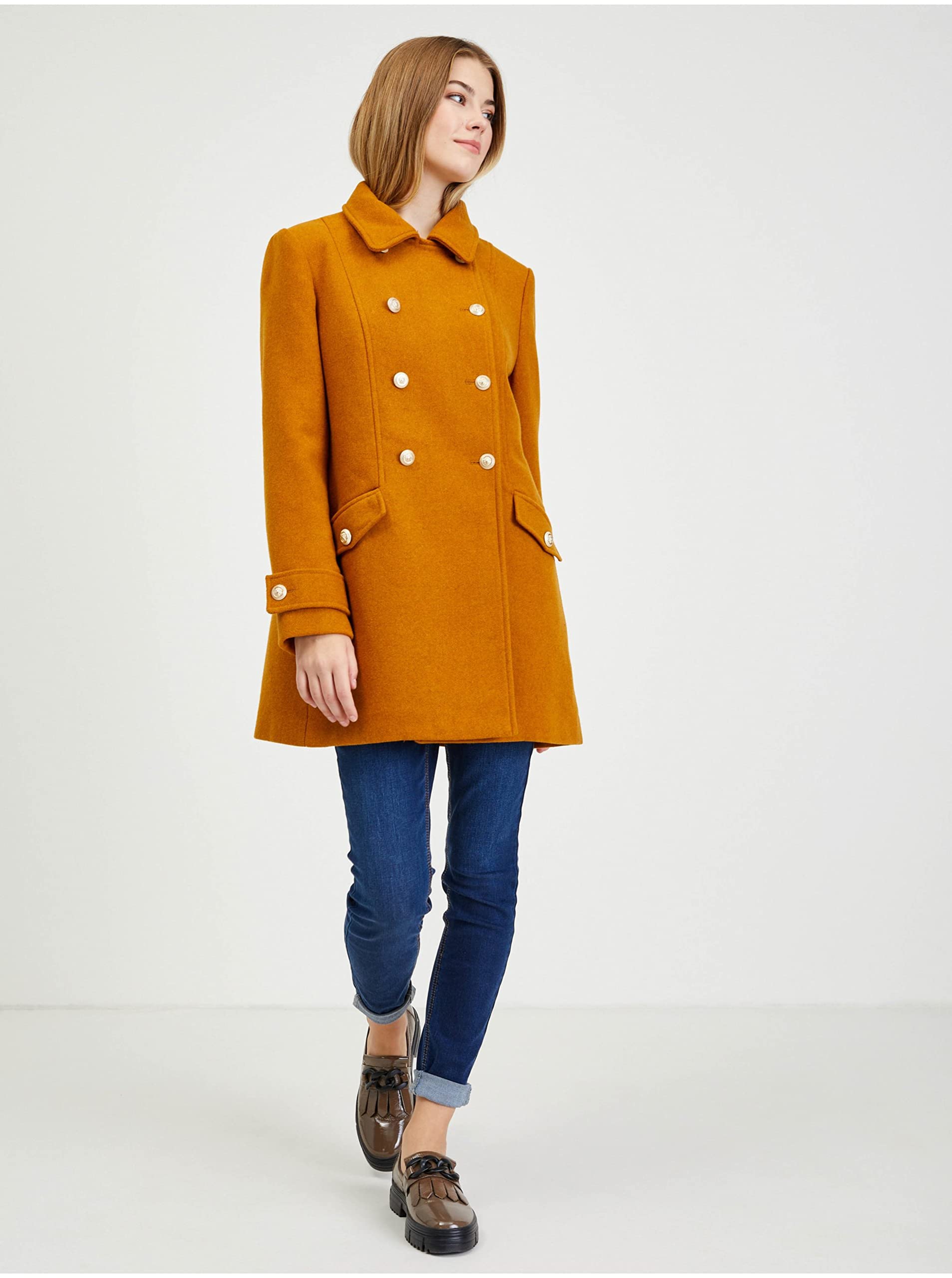 ORSAY Brauner Damen-Wintermantel mit Wolle Trendige Damenmäntel | Stilvolle Begleiter | Warme Wintermode | Modische Mäntel | Elegante Outerwear | Winterjacken | Klassische Mäntel L