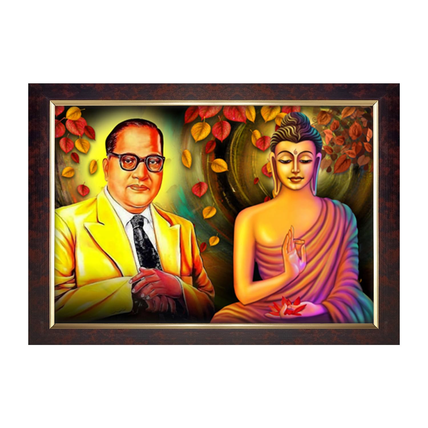 Buddha & Ambedkar Photo Frame - Elegant Wall Art -9