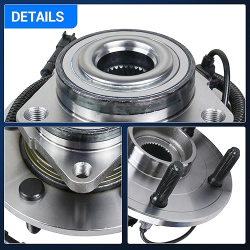 Miniatura 7 de Autoround 515151 Paquete de 2 Buje de rueda delantera y conjunto de cojinetes compatible con Dodge Ram 1500 2012-2018, Ram 1500 Classic 2019, para