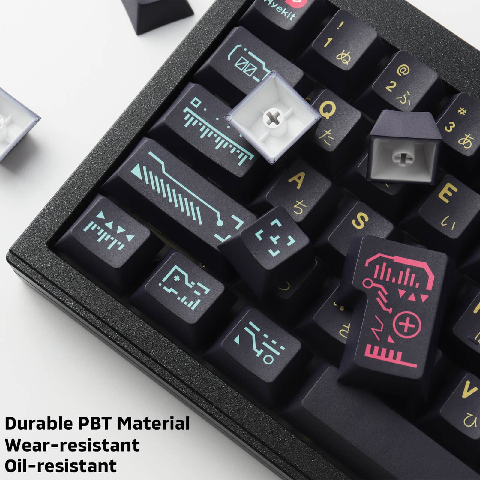 Amazon.com: Hyekit PBT Keycaps 149 Keys Awaken Cyberpunk Keycaps