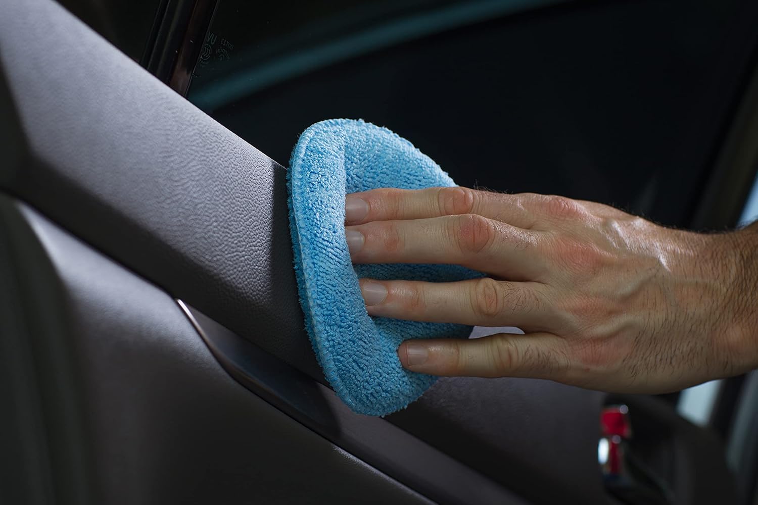 VIKING Microfiber Car Detailing Applicator Pads, Car Wax Applicator, 5 Inch Diameter, 6 Pack, Light Blue