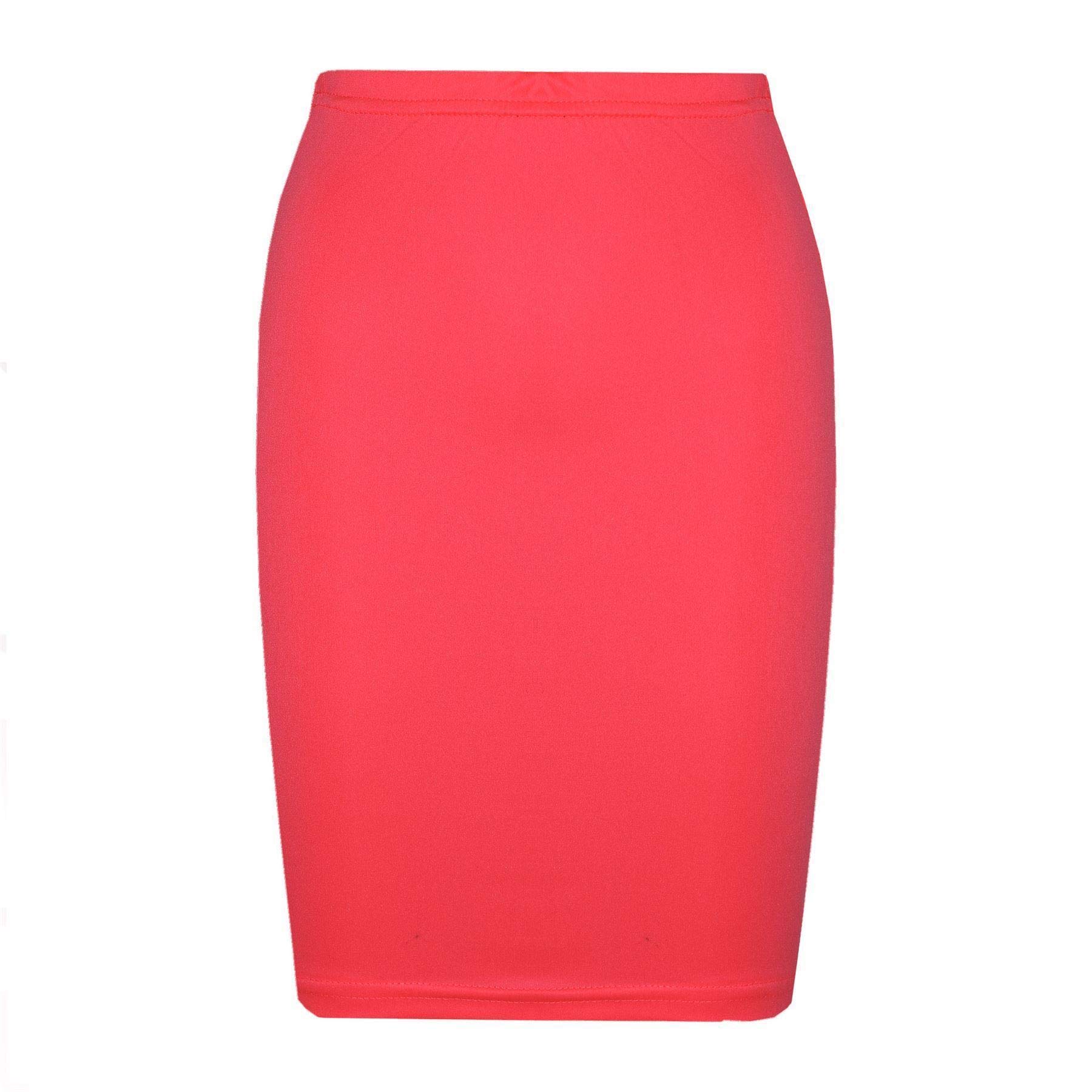 A2z 4 Kids Neon Pink Girls Plain Pencil Skirt Trendy Soft Feel - Plain Pencil Skirt 13 Size 13 Years