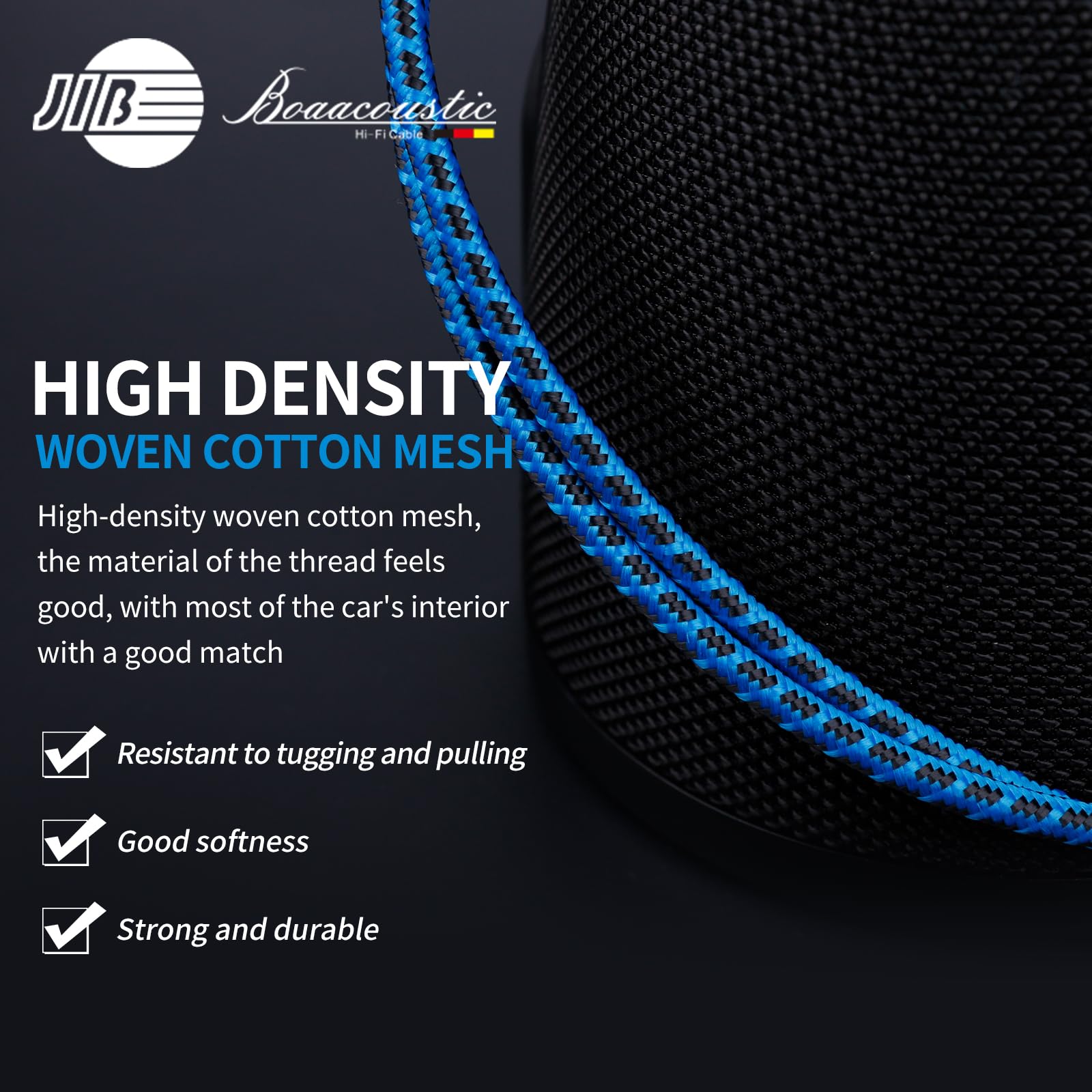 BOAACOUSTIC JIB 3,5mm klinkenkabel, Aux Kabel,Audio Kabel, Stereo Klinke auf Klinke Kopfhörerkabel für iPhone,iPod,IPad,Echo Dot,Sony & mehr 5m