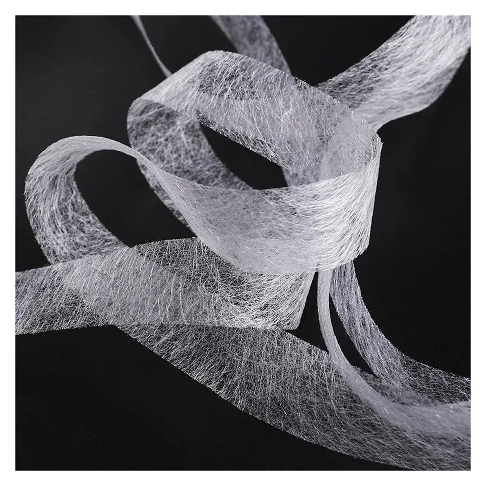 Fabric Fusing Tape Iron On Hem Tape Hemming Strip for Pants Curtains(White-2pcs,1.5cm)