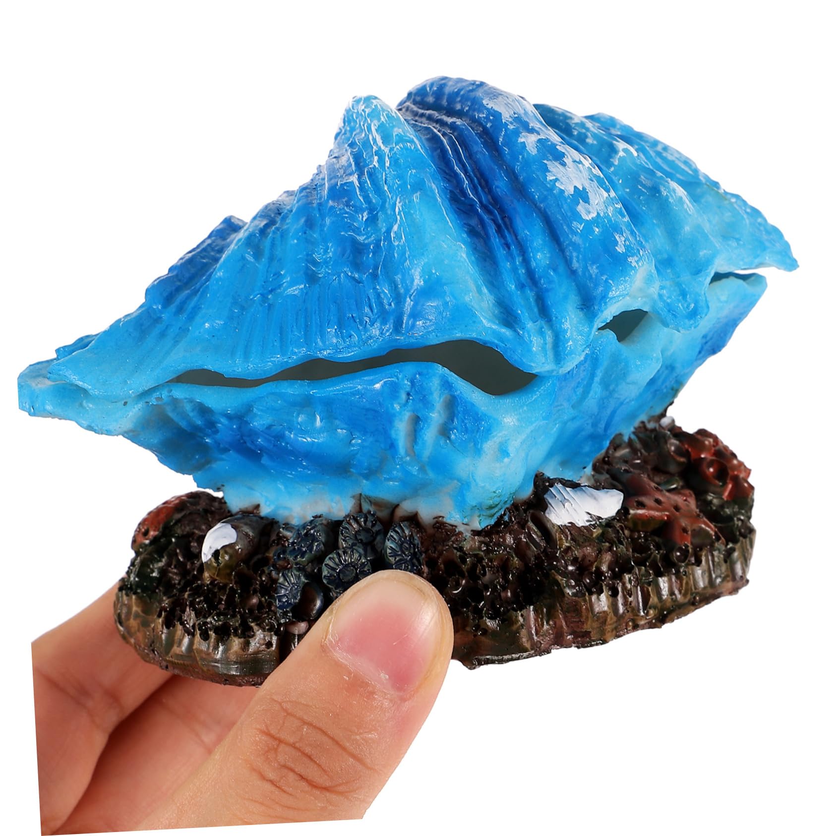 BESPORTBLE 4stücke Künstliche Deko Für Aquarien Bubble Maker Shell Mit Realistischem Design Resin Prop Für Fischversteck Und Wasserlandschaft Als Tisch Oder Bürodekoration