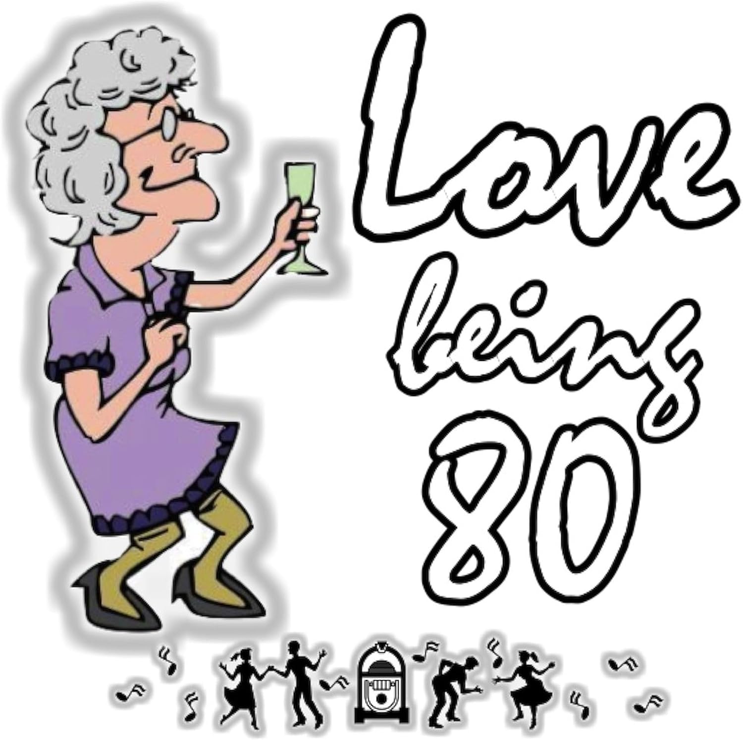 CafePress Love 80 Woman Women's Light Pajamas Women's Novelty Cotton Pajama Set, Comfortable PJ Sleepwear