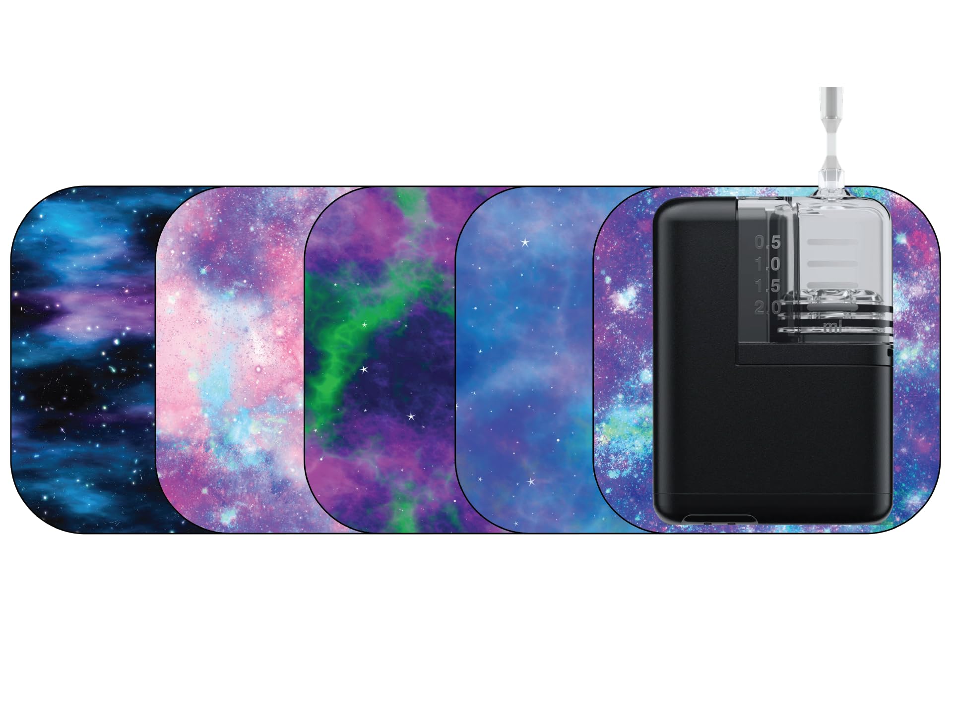 Funda de agarre Glucomart para Mobi | Adhiere la bomba al parche | Opción ligera y duradera para usar la bomba de insulina Mobi | Paquete de 5 parches Galaxy para Mobi