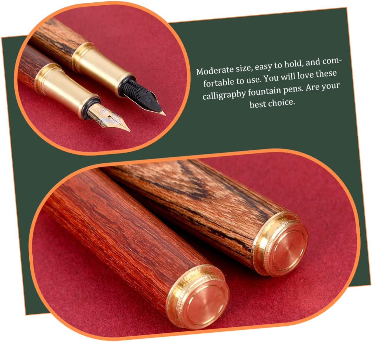NUOBESTY Calligraphy Fountain Pen Set for Kids and Students Lightweight Compact Mini Pens for School Homework and Home Use Includes 5 Stylish Writing Pens