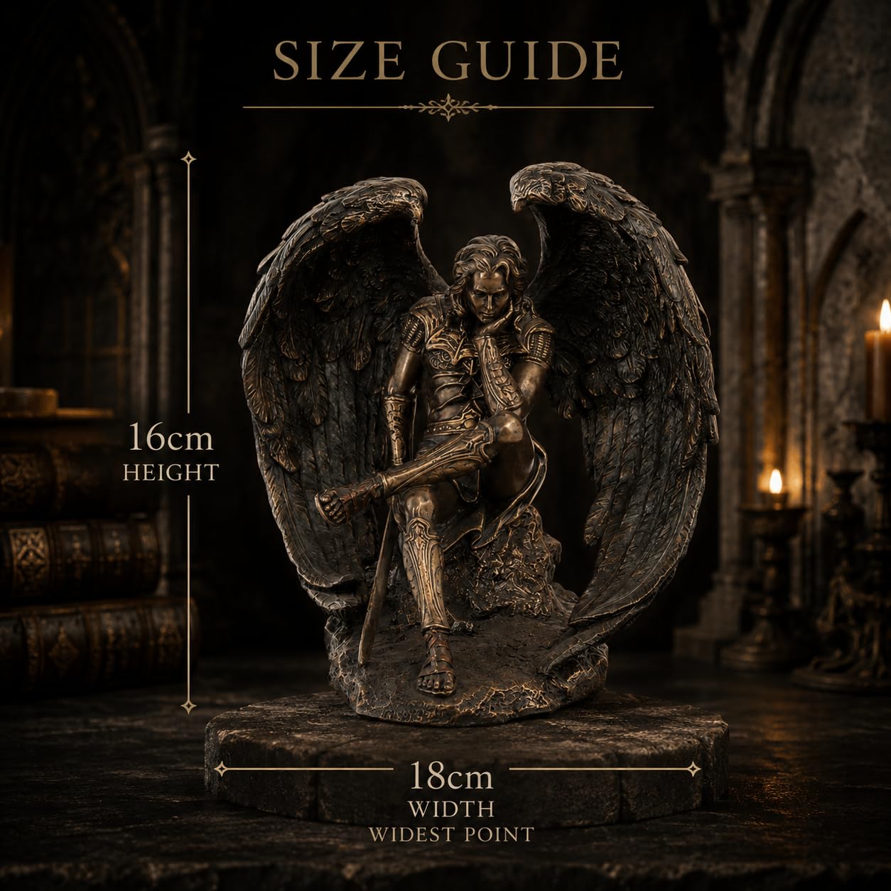 Nemesis Now Lucifer Der gefallene Engel 16,5cm Bronze
