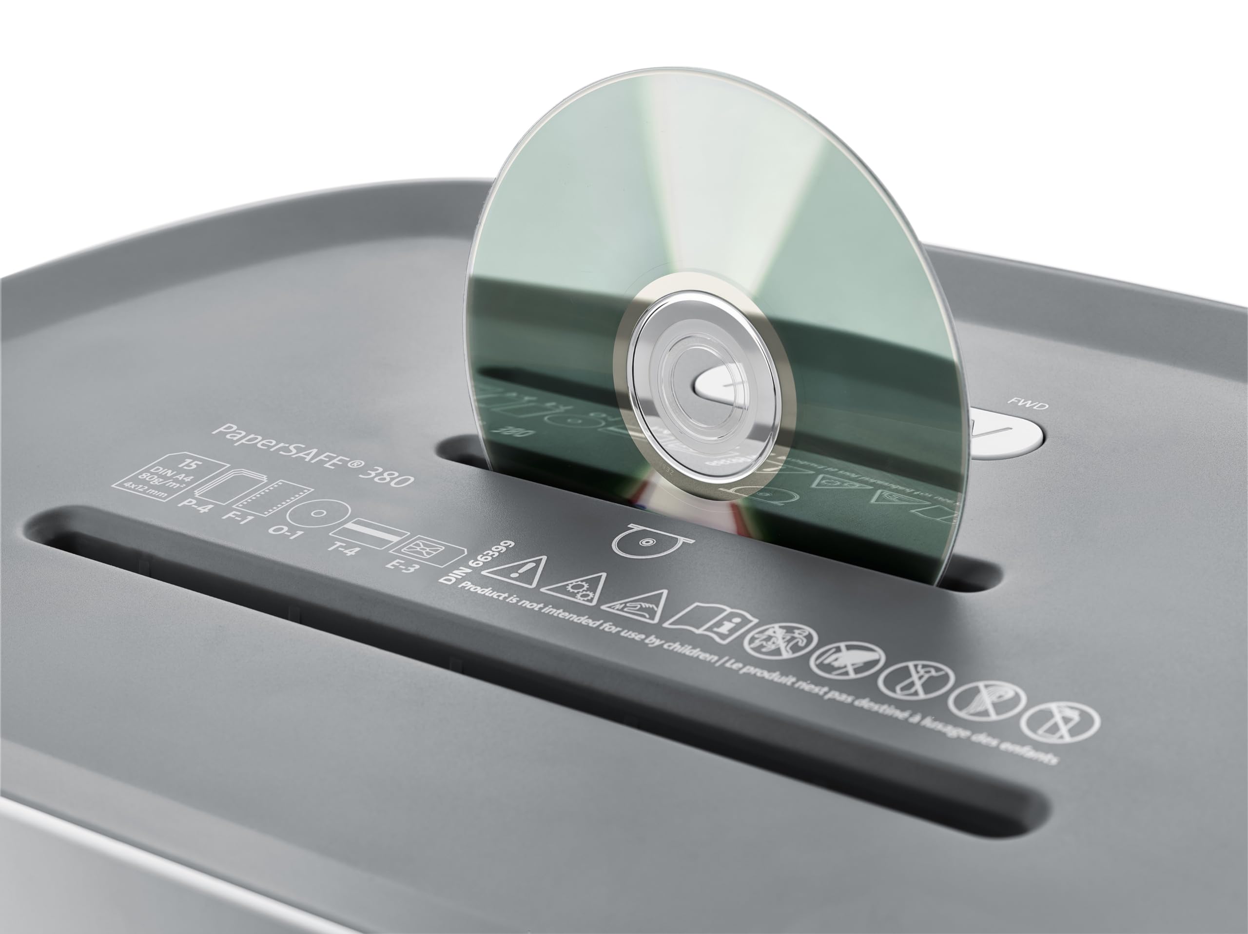 Dahle PaperSAFE PS 380 Trituradora de papel 15 hojas P4 corte en partículas 25 L gris