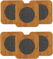 Descanso de panela de madeira 6 peças protege sua mesa