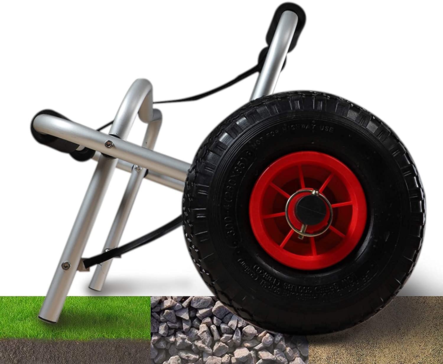 Carrello per Kayak, Carrello per Canoa per Barca Pieghevole, Telaio in Alluminio per Trasporto Rimorchio per Carrelli con Ruota da 10 Pollici, capacità di Carico di 80 kg