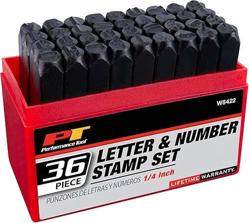 Miniatura 4 de Performance Tool W7559 - Juego de 9 perforadores con bolsa de almacenamiento, acero tratado térmicamente, agarre moleteado, punta cónica inversa,