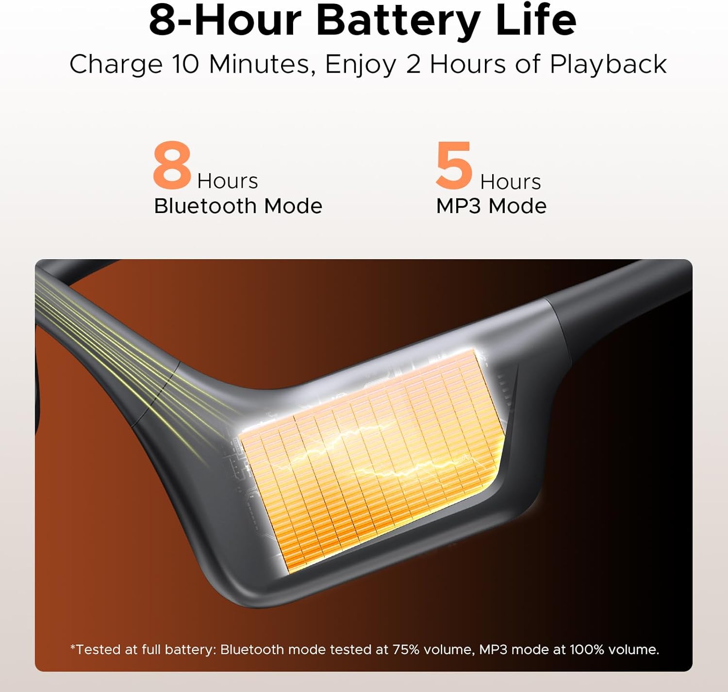 DOOGEE BoneAir Swim Conduction Headphones, Open-Ear Bluetooth Wireless Sport Earphones for Running, Swimming & Sports, Workouts - Sweat Resistant, IP68 Waterproof, Secure Comfortable Fit （Dark Gray） - Image 7