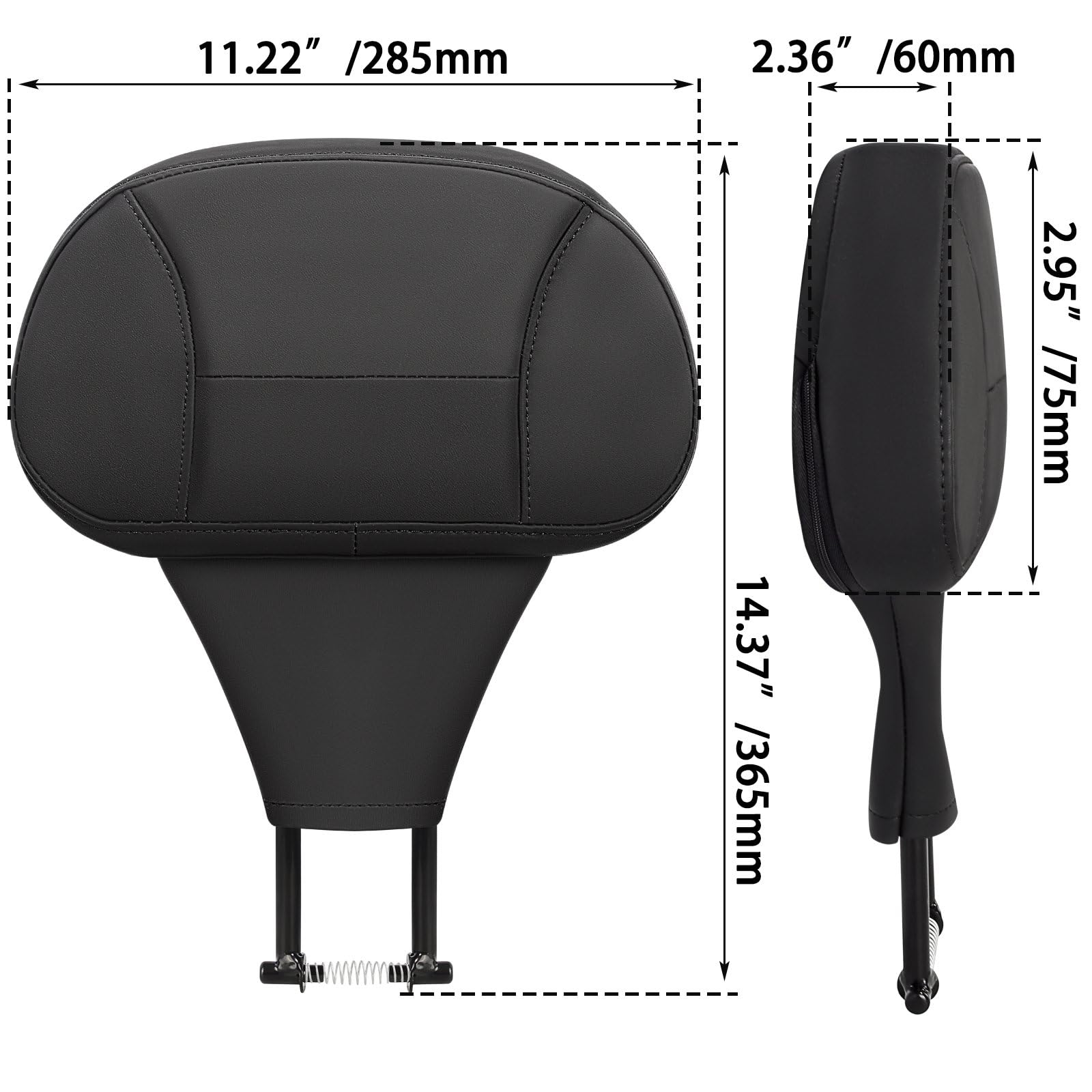 Rider Dossier réglable, coussin de dossier amovible pour conducteur de moto Harley Touring Electra Glide CVO Road Glide Road King Street Glide 2009-2025, noir #17