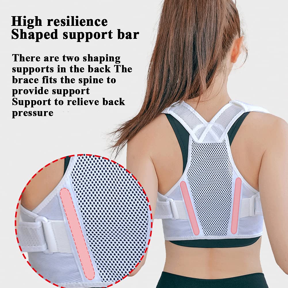 Corrector de postura para mujeres y hombres, fisioterapia, alisador de postura ajustable para espalda, soporte de postura espinal que ayuda a aliviar el dolor de cuello y hombros en la part