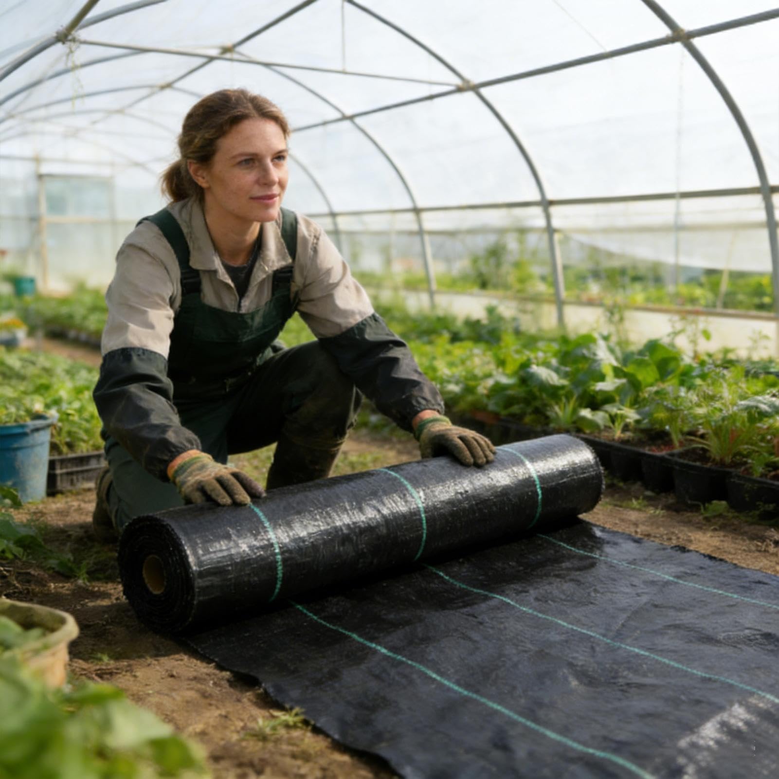 Tela Para Jardin De 0.5x50m Material Para Control De Hierba | Tela Para Control De Hierba En Jardín Para Jardineros Vivero Senderos Árboles Arbustos Caminos Invernaderos Huertos