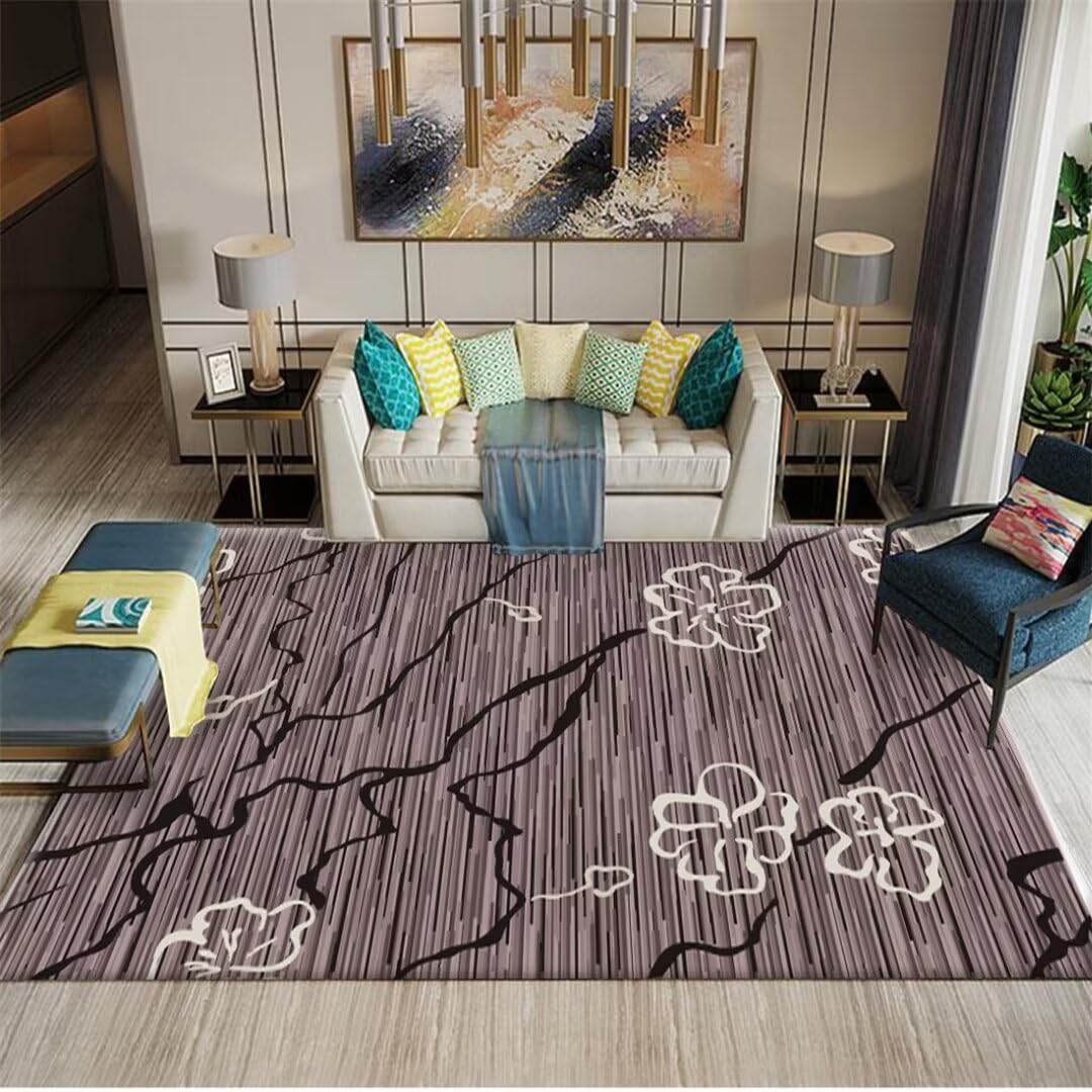 Alfombra pasillo largo y cocina marrón de 100x200 cm lavable