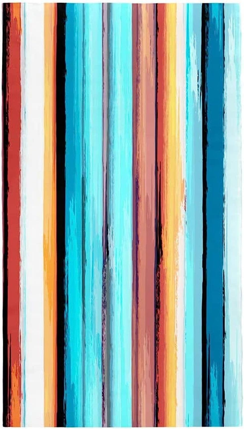 Mikrofaser Strandtuch & Badetuch Farbstreifen Damen & Herren Strand & Bade-Handtuch Schnelltrocknend Leicht Groß - Microfaser Towel Handtücher Für Yoga, XXL 200 X 200 cm -7U3O
