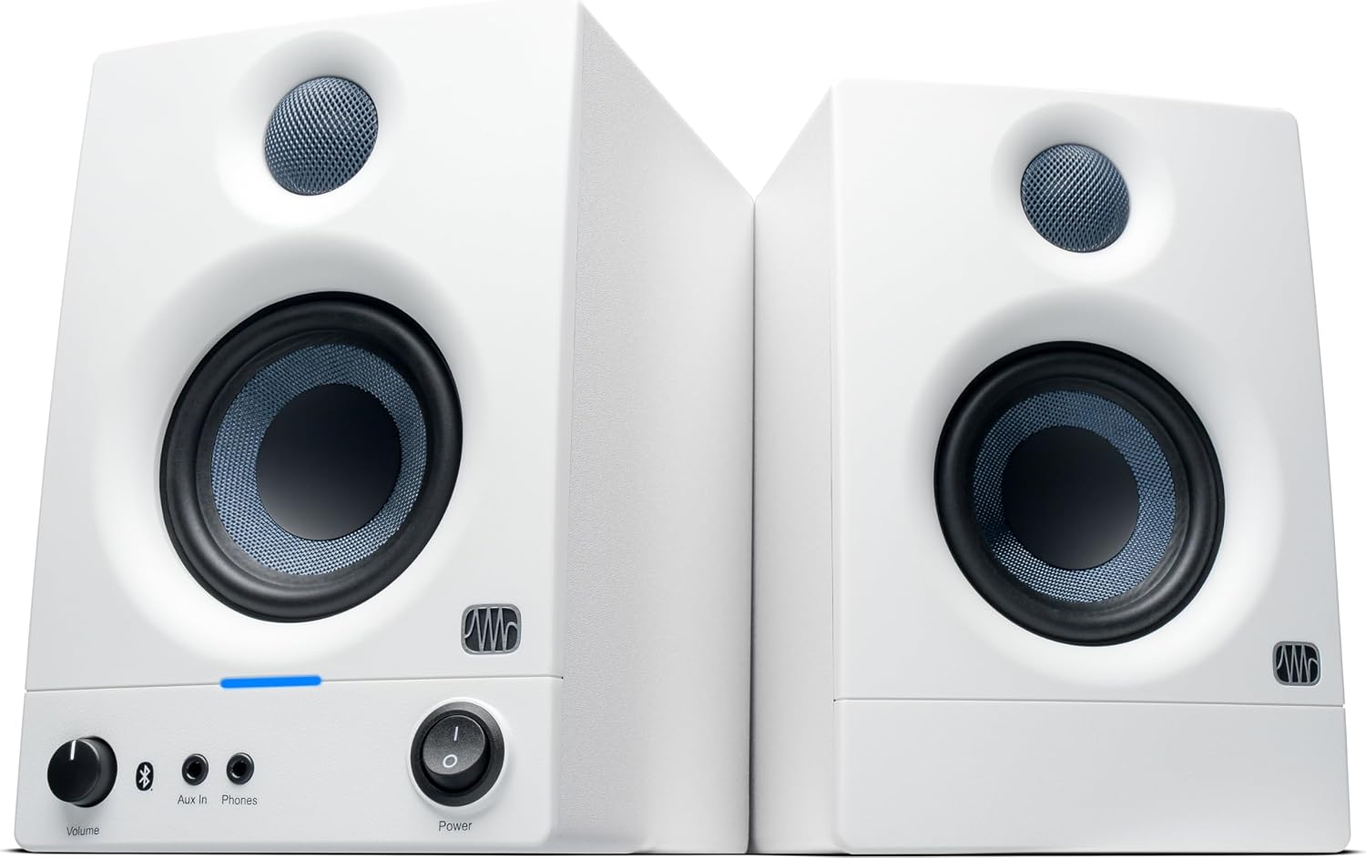 PreSonus Eris 3.5 Bluetooth Powered Desktop Studio Monitors Pair- 50W White