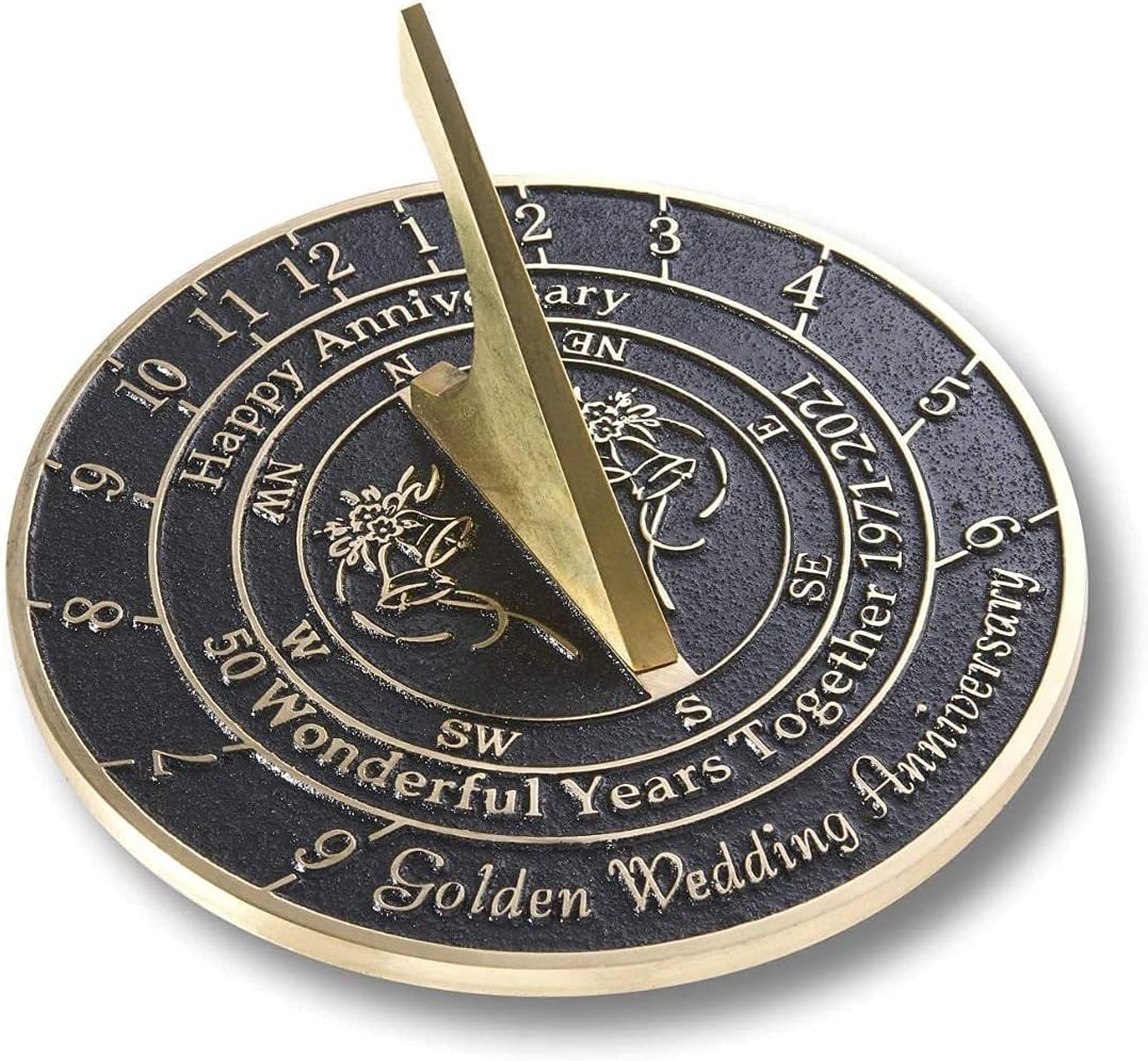 NauticalMart Golden Wedding Anniversary Sundial Gift