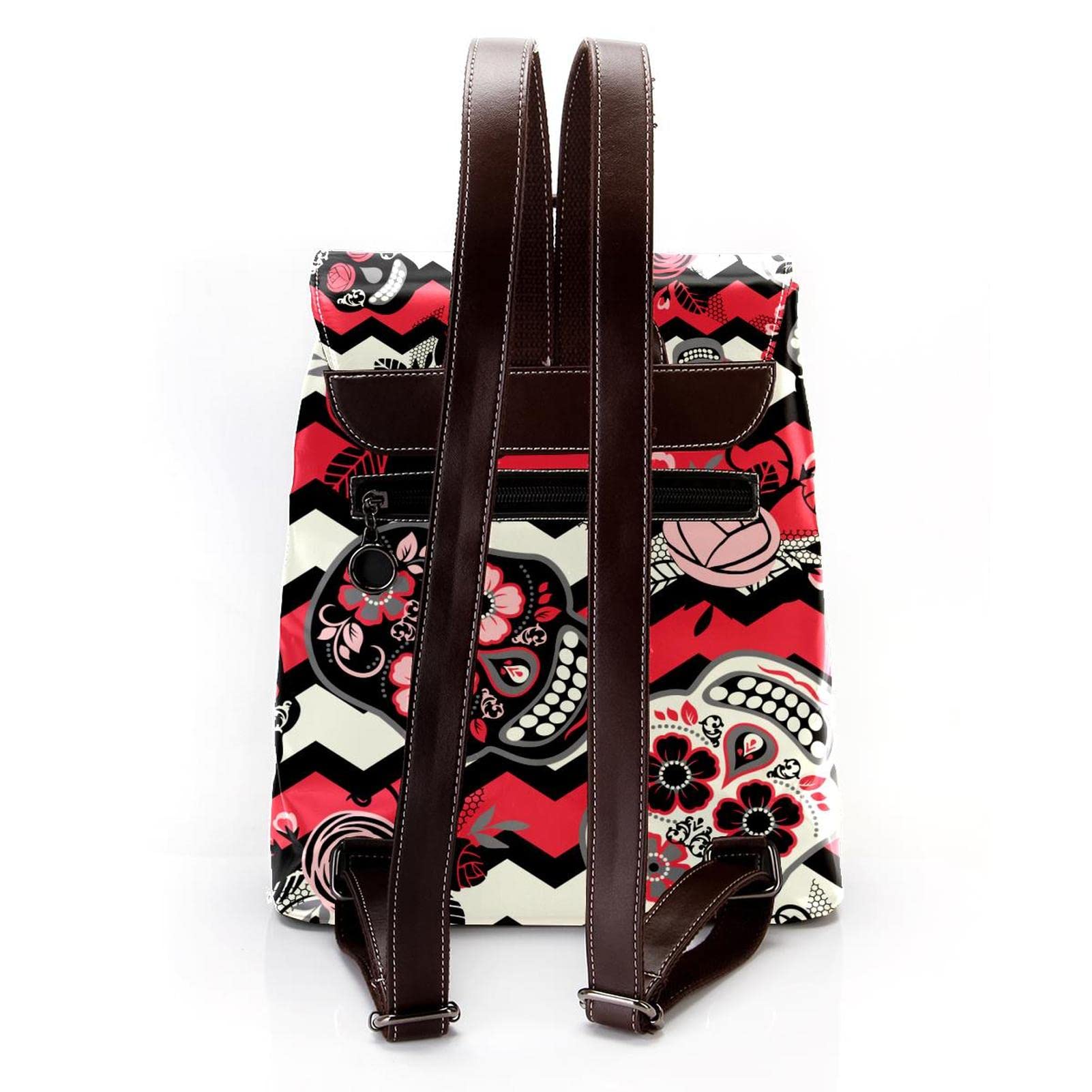 Retro paski boho mini sztuczna skóra plecak torebka, damski plecak torebka torba szkolna, Wielokolorowy 12