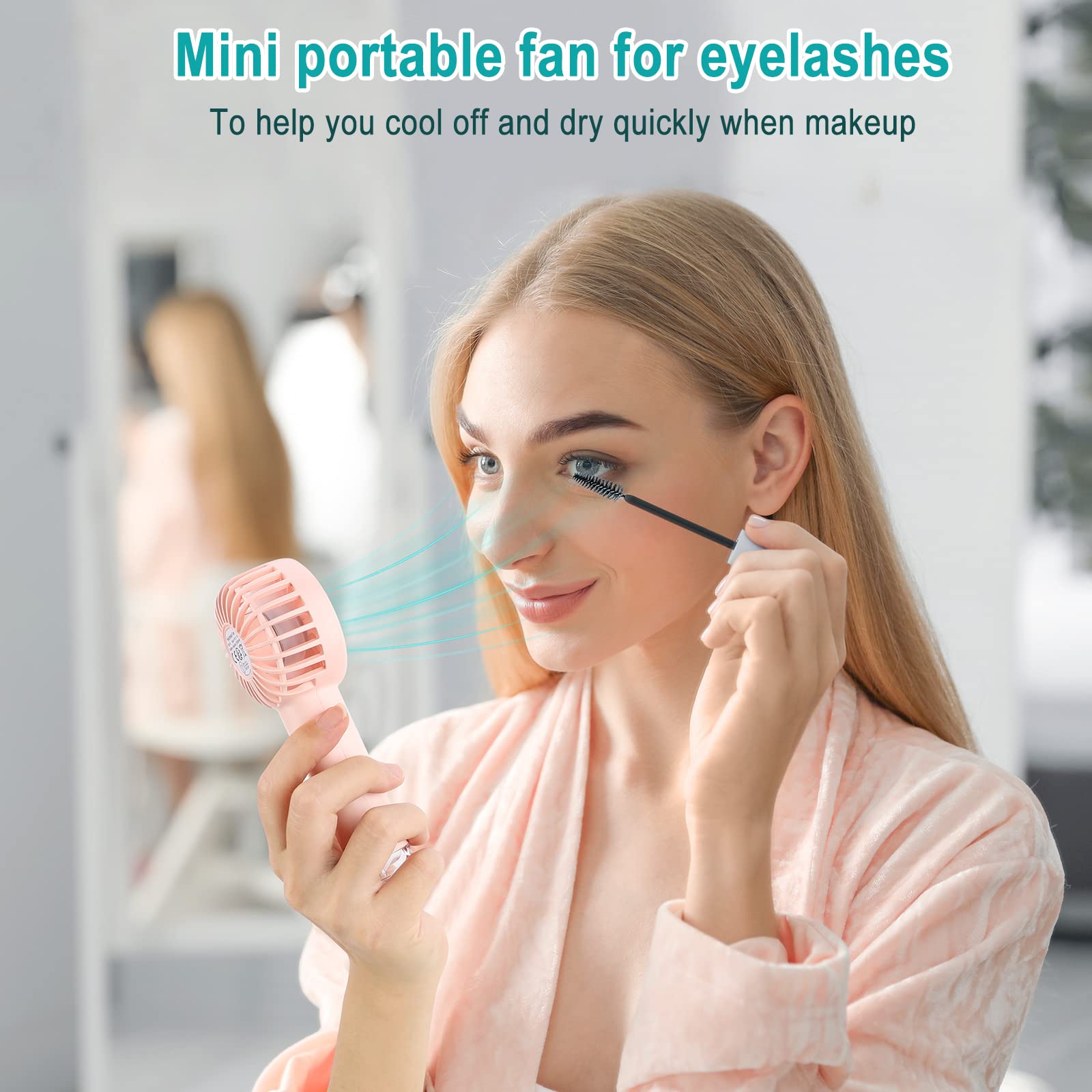 MYCARBON Mini Ventilateur Portable Avec Lumière D’Ambiance