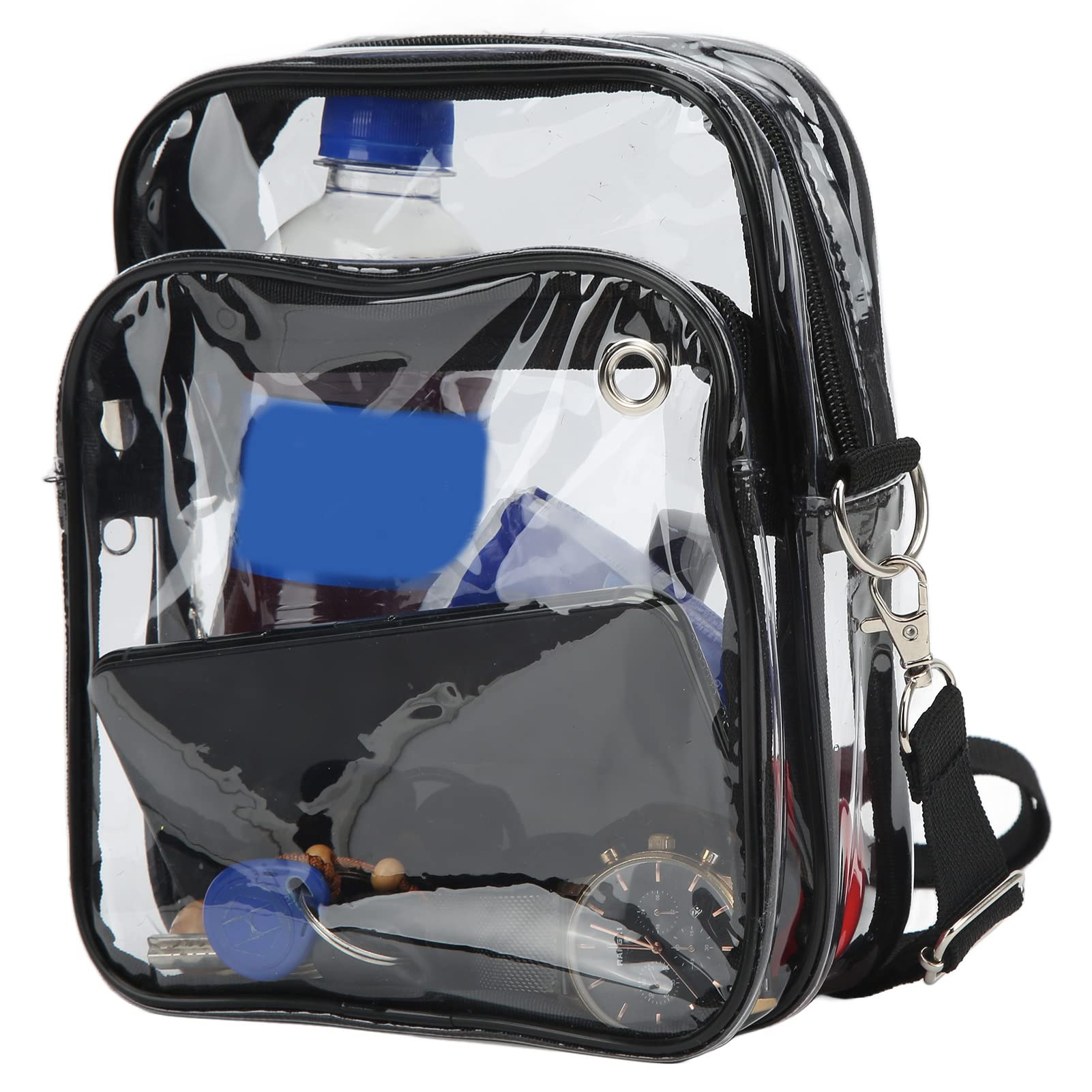 plplaaoo Borsa da Stadio Trasparente, Borsa Grande a Tracolla Trasparente, Borsa a Tracolla Trasparente a Tracolla, Regolazione in PVC antisporco e Borsa a Tracolla Trasparente Resistente all'Acqua