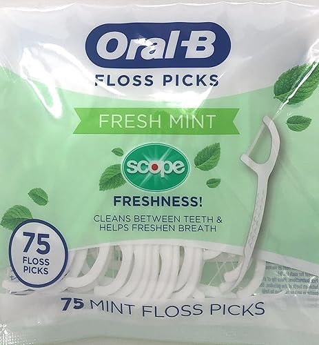 Miniatura 2 de Oral-B Floss Picks Fresh Mint con alcance de frescura, resistente a las trituraciones, 75 unidades (paquete de 5)