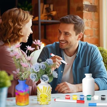 6 Set Ceramics to Paint Vase DIY Your Own Ceramic Vase, Bright
