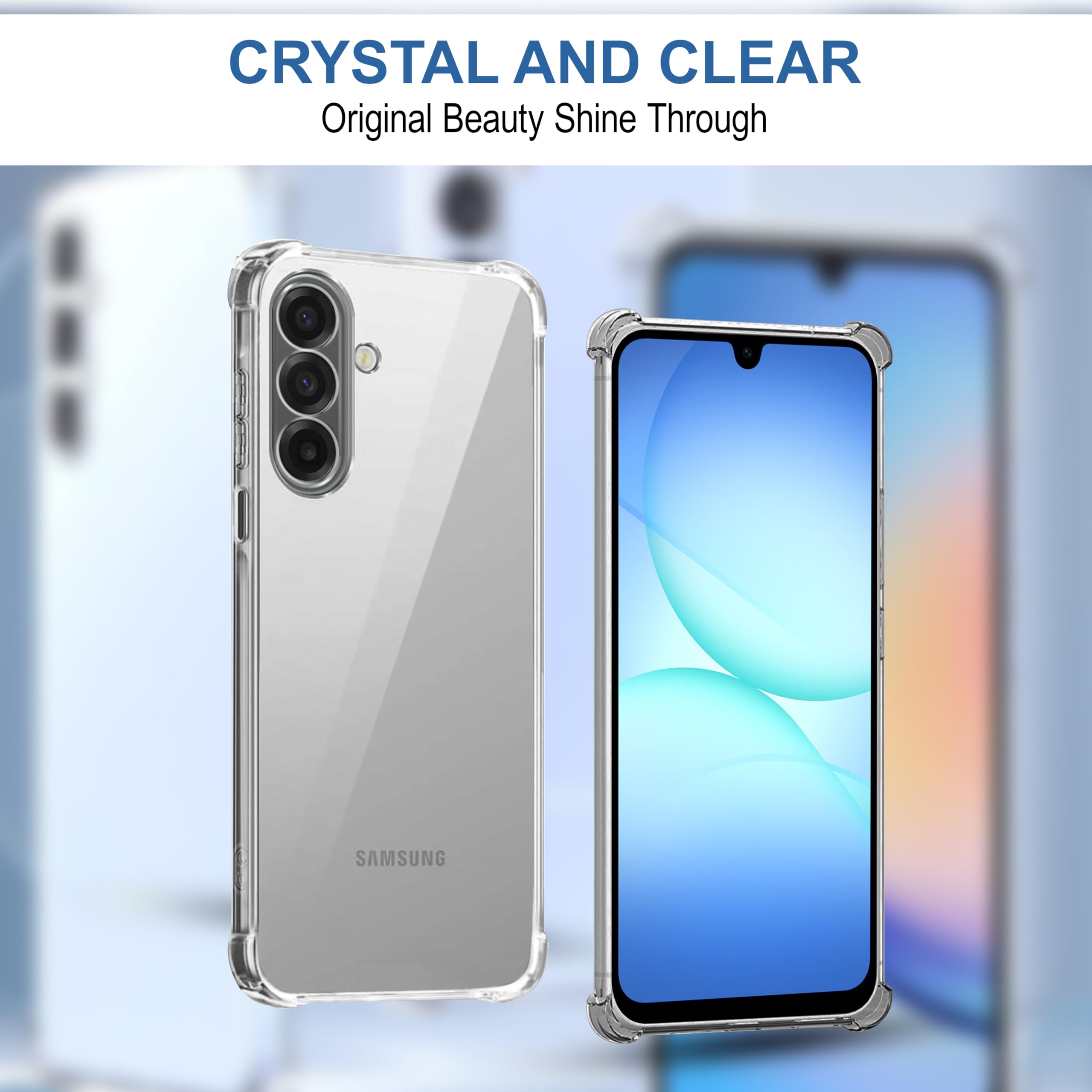 CEDO Samsung Galaxy A17 / M17 / F17 (5G) Bumper Case | Soft Jel Flexible Thin Full Protection Shock Proof Clear TPU Back Case Cover for Samsung Galaxy A17 / M17 / F17 (5G) (Transparent) — Amazon image 5
