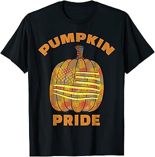 Pumpkin Pride Carved Pumpkin American Flag US Patriot Cool T-Shirt - Buy now