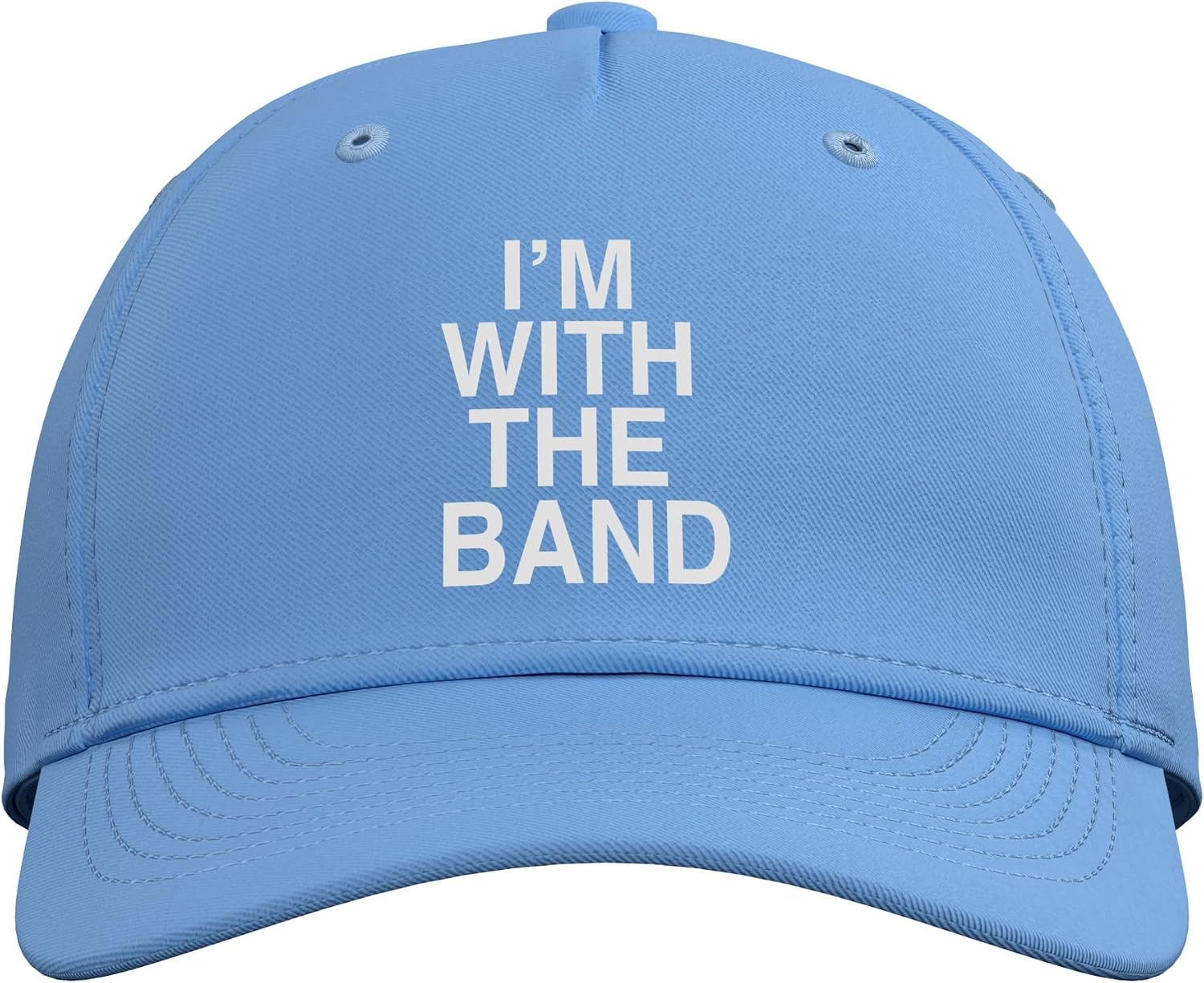 I'm with the Band Funny Music Lover's Slogan Adjustable Baseball Hat image 2