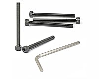 Vista 68 de iexcell Juego de 50 tornillos M4 x 20/25/30/35/40 de acero de aleación de grado 12.9, acabado de óxido negro