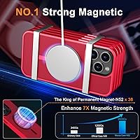 Vista 729 de MOCCA - Funda magnética resistente para iPhone XR de 6.1 pulgadas, compatible con MagSafe, funda con protección contra caídas de grado militar