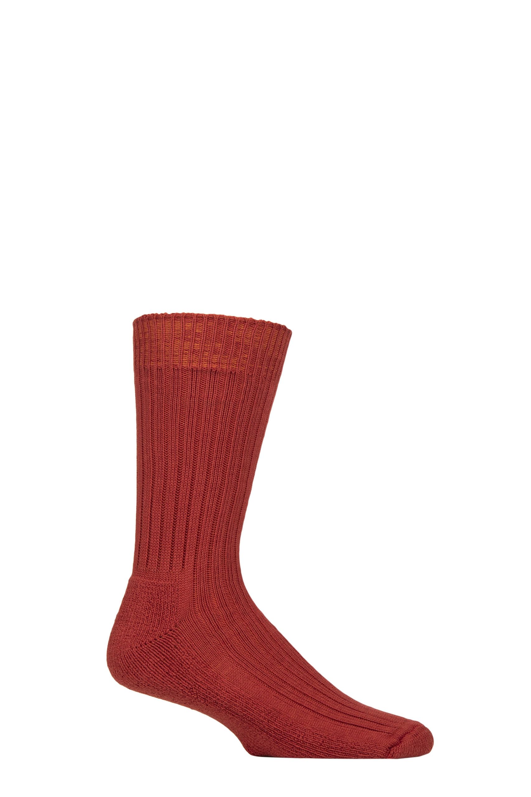 Glenmuir Mens & Ladies 1 Pair Cotton Cushioned Golf Socks Terracotta 8-11 Mens