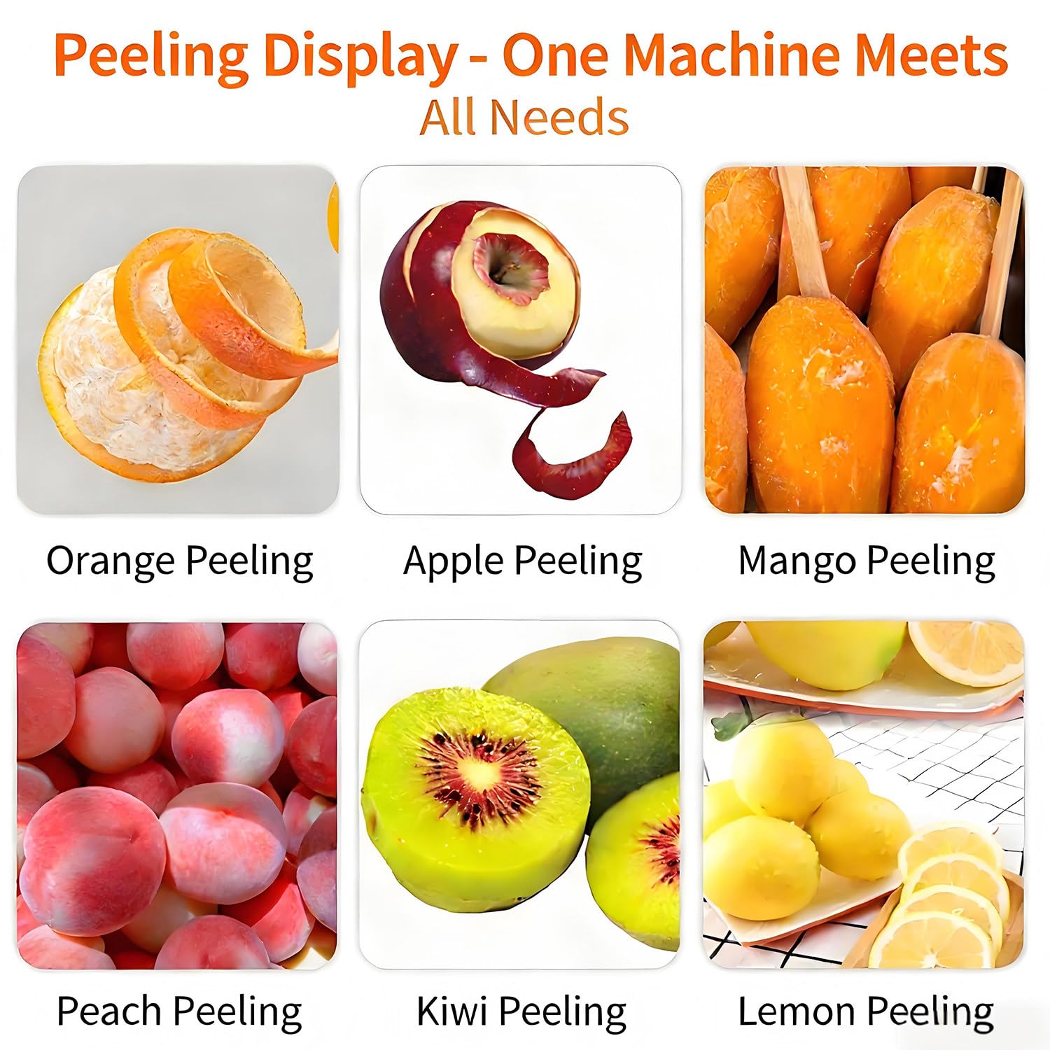 Qiang Pelapatate Automatico Professionale,Acciaio Inox 304 | Sbucciatore Elettrico per Limoni e Mele,con Ciclo di Arresto Automatico,Adatto per Succhi di Frutta e Attrezzature Alimentari