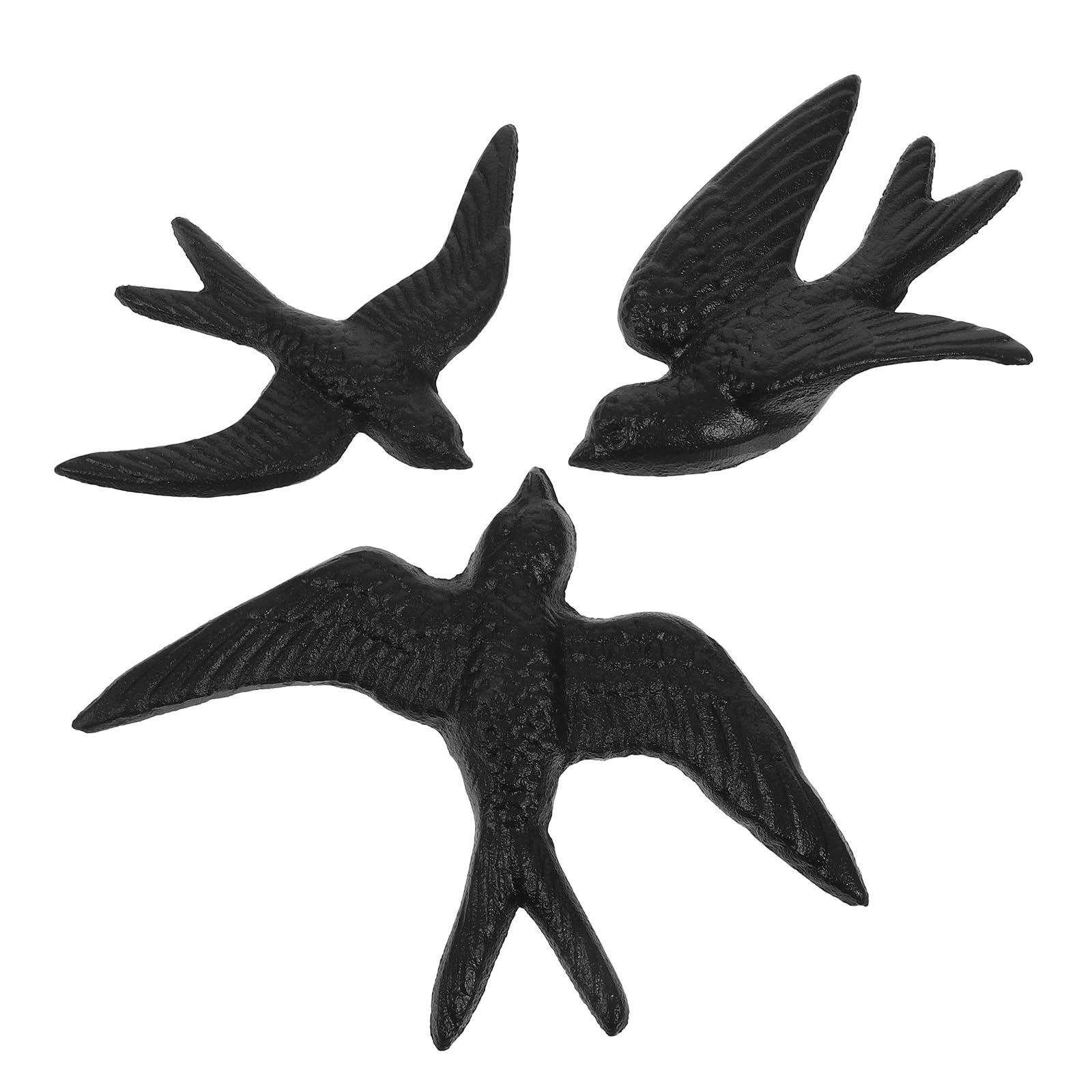 Cabilock 3 Piezas Pájaros En Rama Arte de la Pared Decoración Escultura Colgante Decoración Letrero Pájaros Hierro Arte de la Pared Decoración Rústica Adorno Pared Jardín Interior
