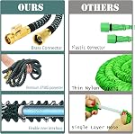 50ft Bâton de jardin extensible avec 9 Fonctions Buse et 4-Layers Le tuyau d'eau de latex est léger et flexible sans ink-free le meilleur choix pour l'arrosage et le lavage.