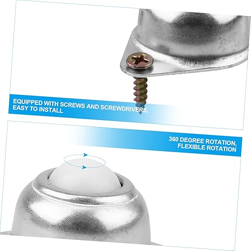 Miniatura 5 de TEHAUX 6 piezas de ruedas giratorias para silla de oficina, ruedas transportadoras para carrito, ruedas giratorias de nailon, ruedas de repuesto